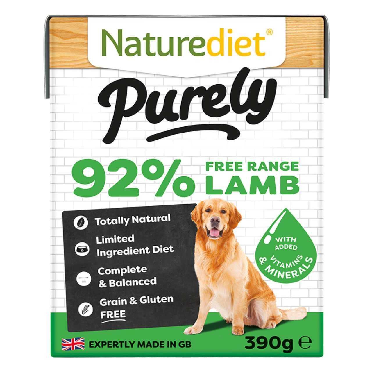 Naturediet Purely Lamb Dog Food - 18 x 390g